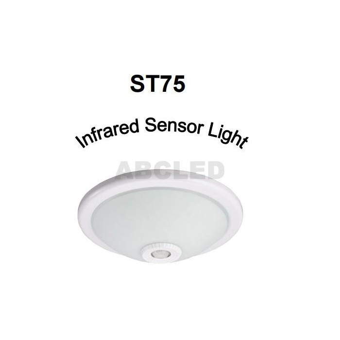 Abcled.ee - Ceiling light with PIR sensor 2x40W Е27
