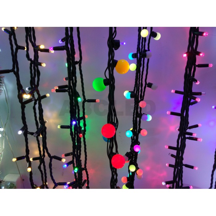 Abcled.ee - Jõulutulede valguskett pallid ∅35mm 28led 5m