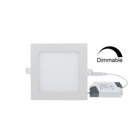 DIM LED panel light square recessed 9W 3000K 720Lm Premium
