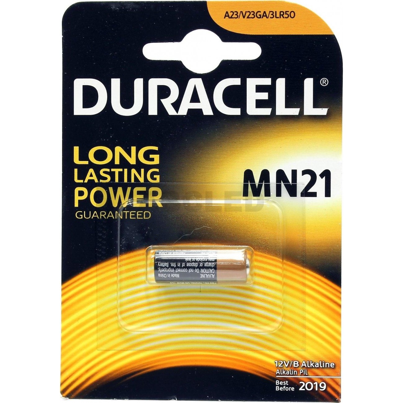 Buy Battery Duracell MN21/23 12V A23/23A/V23GA/LRV08/8LR932 in store for 2.40€