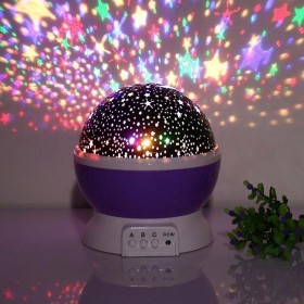 Öölamp-projektor "Star master" violetne USB / 3xAA
