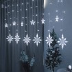 LED curtains Snowflakes COLD WHITE FLASH 3x0.9m connectable 230V
