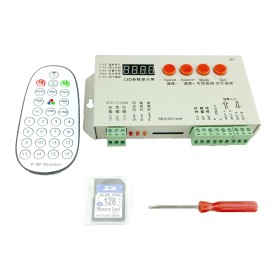 SPI controller 2048 Pixel T-1000S for Addressable led strips + RF remote + SD Cart 128Mb
