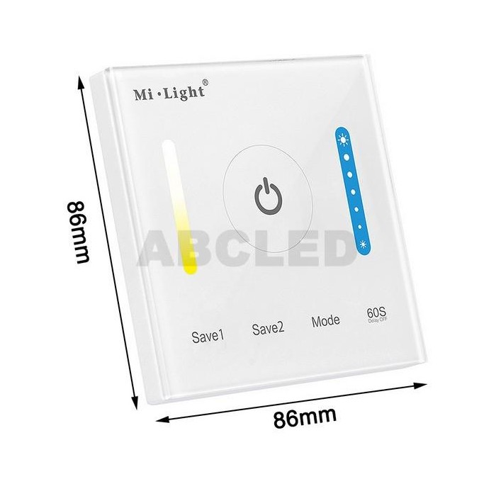 Abcled.ee - Dual White Led juhtimise seina kontroller 2.4GHz