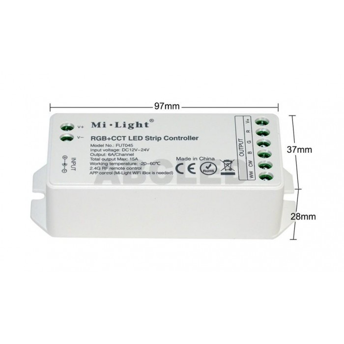 Abcled.ee - RGB+CCT Led controller 15A 12-24V Wifi, 2.4GHz