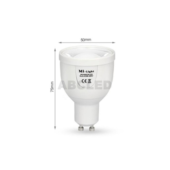 Abcled.ee - 4W Dual White GU10 Led smart лампочка Wifi, 2.4GHz