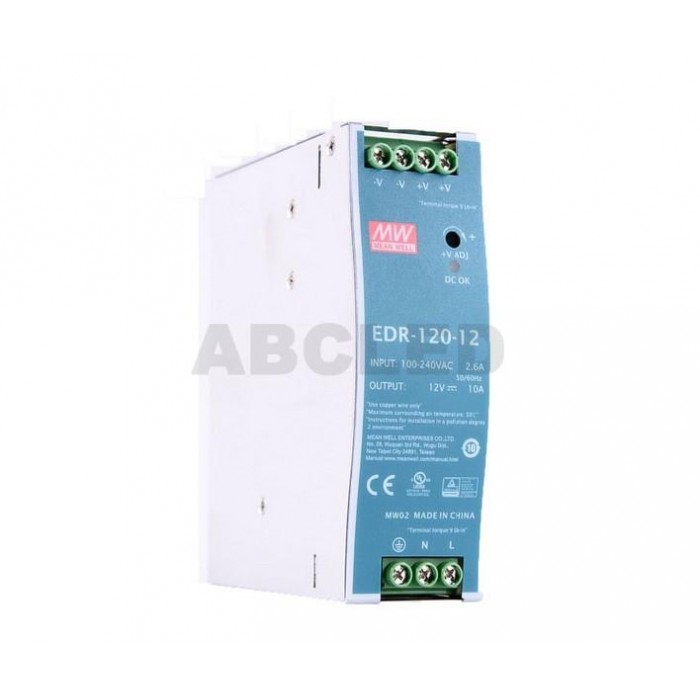 Abcled.ee - LED power supply 12V 10A 120W EDR Mean Well DIN