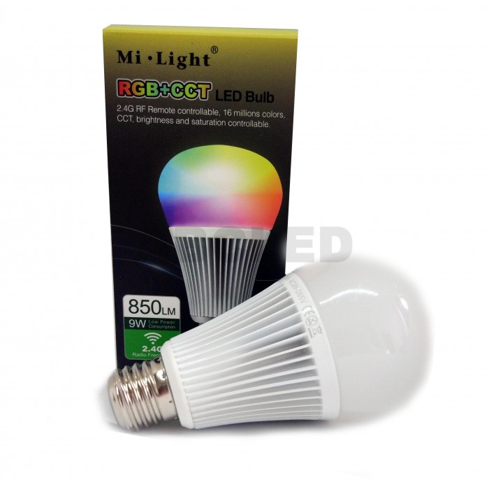 Abcled.ee - 9W RGB+CCT E27 Led smart bulb Wifi, 2.4GHz