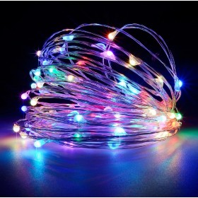 Decorative Christmas lights RGB 20led 2m with batteries